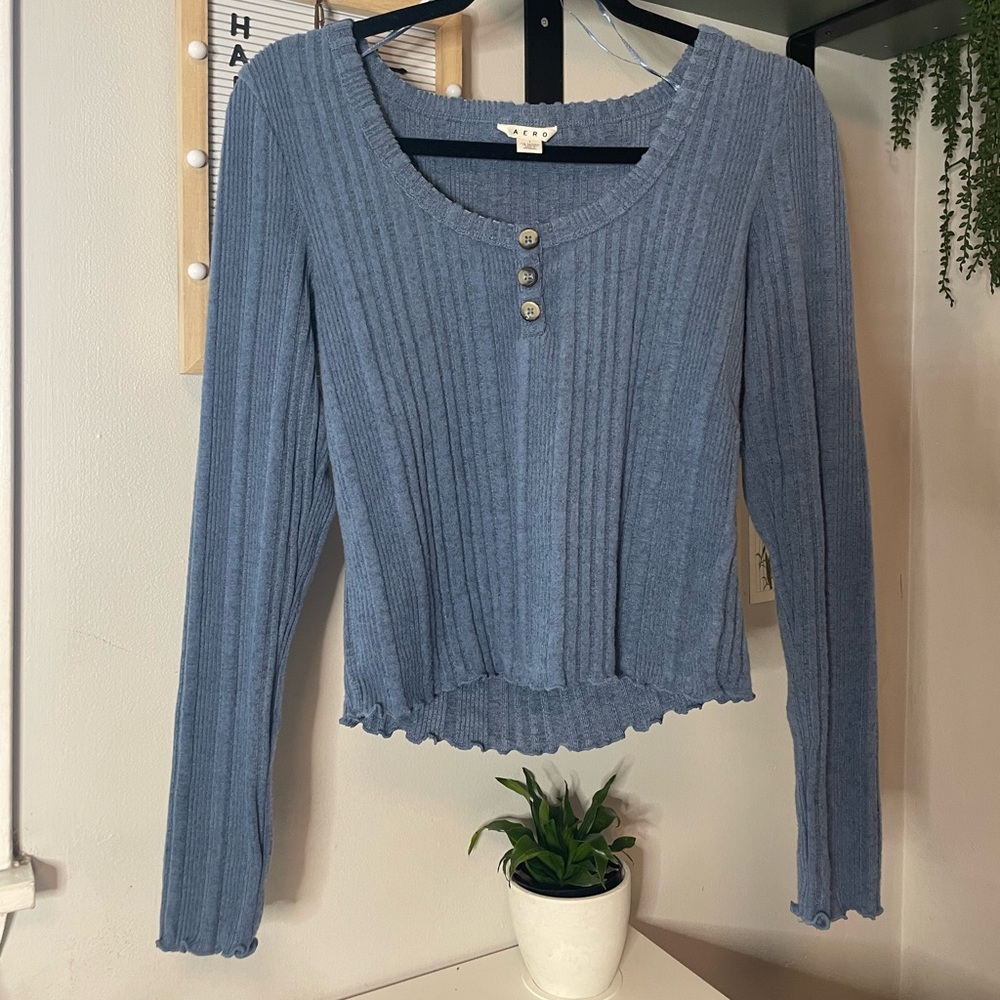 This is a blue soft top very comfortable and you can wear with everything.